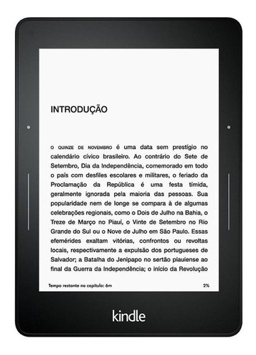 E-Reader Kindle Voyage 4GB preto com tela de 6" 300ppp