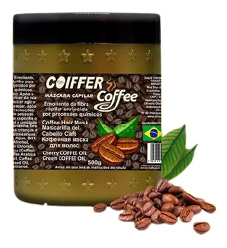 Imagem 1 de 5 de Máscara Capilar De Café Coiffer 500g Anti Quebra Dos Fios