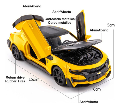 2016 Transformers 5 Bumblebee Chevrolet Camaro Ss Miniautos