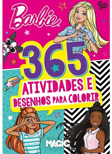 Livro Infantil Colorir 365 Atividades Barbie: Magic Kids, De Magic Kids. Série 365 Atividades, Vol. 1. Editora Magic, Capa Mole, Edição 1 Em Português, 2023