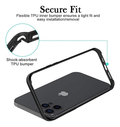 Funda Marco Metálico Para iPhone 15 Pro Max 14 13 12 11