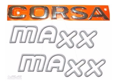 Emblemas Corsa Sedan + Maxx Prata - 2003 À 2007