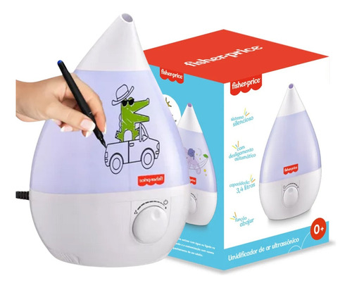 Umidificador Humidificador De Ar Fisher Price Ultrassônico Branco