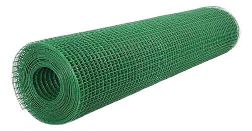 Malla Soldada Plastificada Verde 1/2 Alto 90cm Largo 10mts