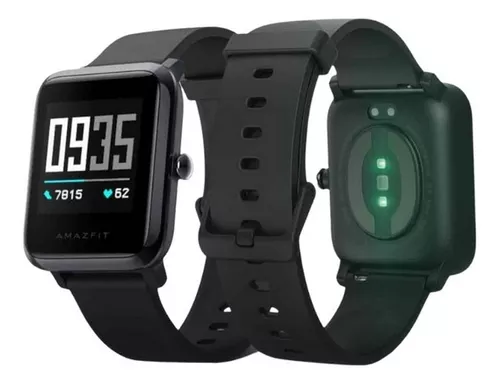 Smartwatch Amazfit Basic Bip S Lite 1.28 caja de policarbonato charcoal  black, malla charcoal black de