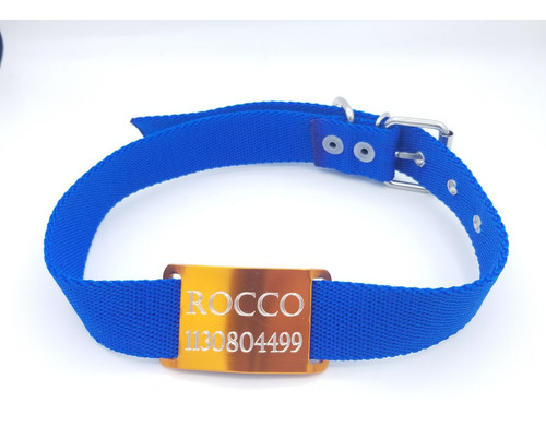 Chapitas Perros Pasador Naranja Con Collar Azul De 3cm 