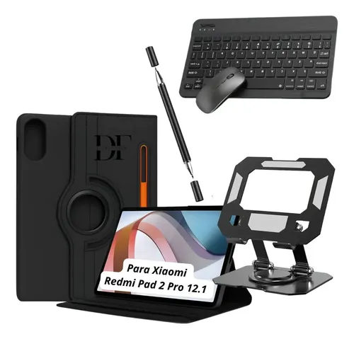 Kit Completo P/ Redmi Pad 2 Pro 12.1 Capa + Teclado Mouse