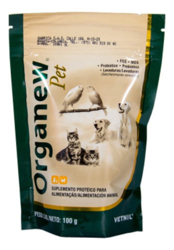 Suplemento Alimenticio Organew Pet 100 Gr 