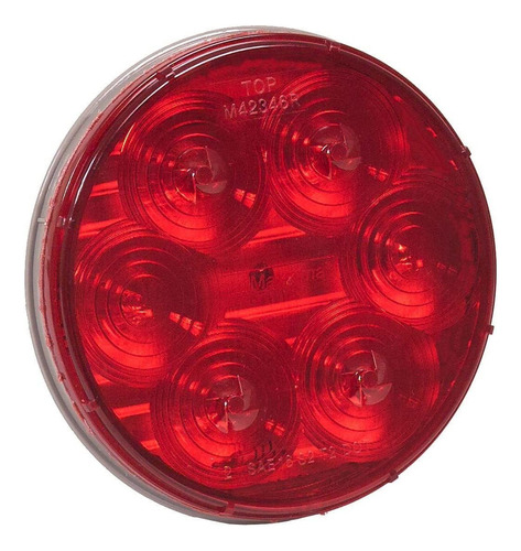 Maxxima M42346r Lightning Red 4 Round Stop Tail Turn Light