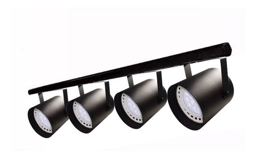 Riel 2 Metros Con 5 Luces Cabezal Ar111 Apto Lamp Led