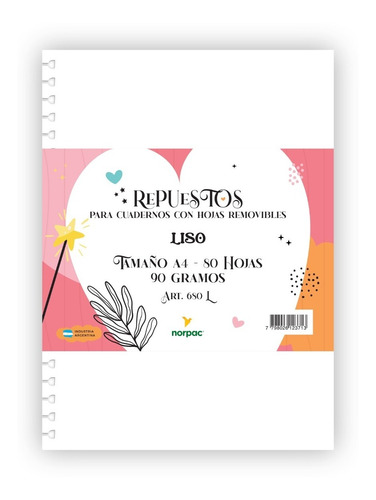 Repuesto Hojas Cuaderno Inteligente A4 Pack 80 Hojas 