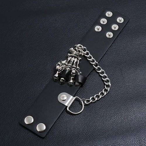 Brazalete De Cuero Pu Brazalete Rock Muñequeras Brazalete