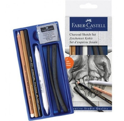 Set Charcoal Sketch Creative Studio Fabercastell Microcentro