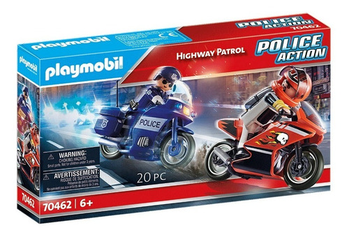 Playmobil Highway Patrol / Policía De Tráfico 2 Motos  70462