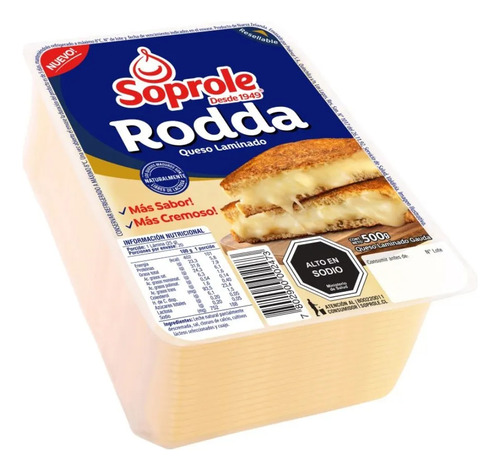 Pack 2 Unids. Queso Rodda Soprole Laminado 250g