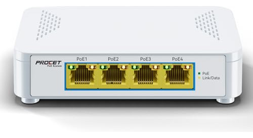 Switch Poe De 4 Puertos Gigabit Plug And Play, Switch Poe