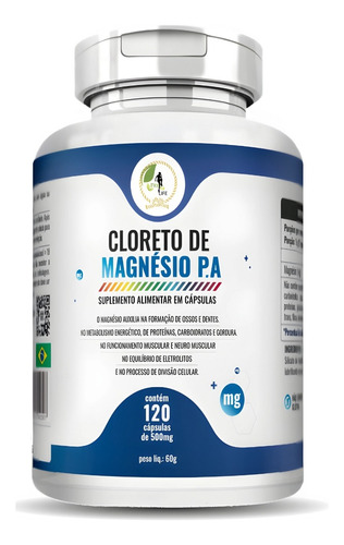 Cloreto De Magnésio Pa - 120 Cáps - Fits Life Sabor Without Flavor