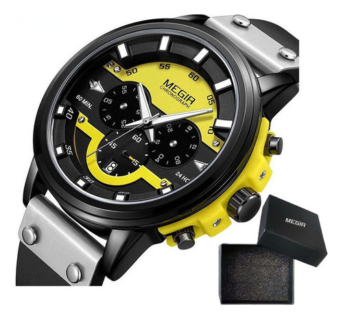 Reloj Deportivo Luminoso Con Cronógrafo Megir 2080