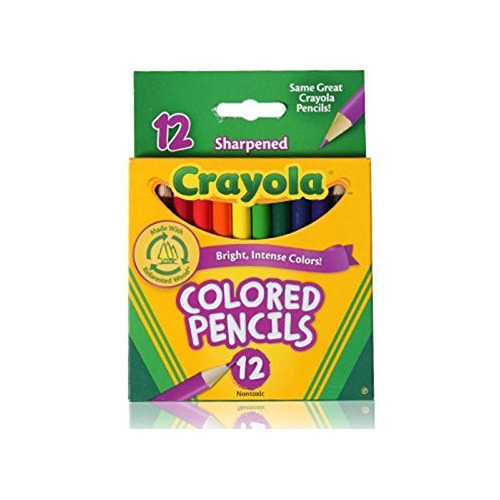 Crayola 68-4112 Lápices De Colores, Cortos, 12 Unidades (pa