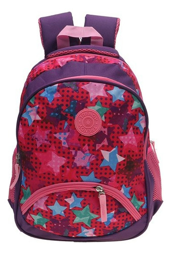 Mochila Escolar Urbana Colores Magicos Jardin Unicornio Nena