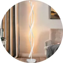 Comprar Lámpara De Pie Led Moderna Torneada Luz Cálida Fría Neutra