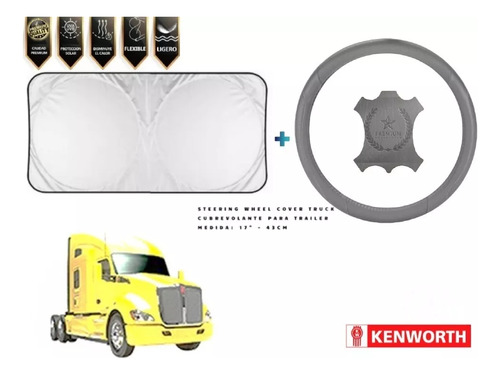 Volante Trailer Gris + Cubresol   Kenworth T880 2016