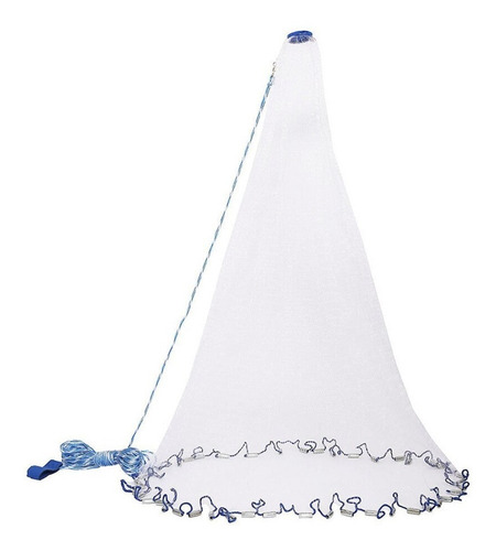 Imagen 4 de 9 de Atarraya Pesca Red Malla Nylon 2.2m Resistente Plomada Piola