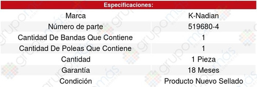 Kit Distribucion Banda Ibiza L4 2.0l 02/15 K-nadian 8621528