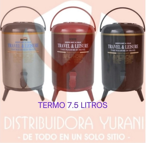 Termo 7.5 Litros D Capacidad Frio Y Caliente 3 Colores Nuevo