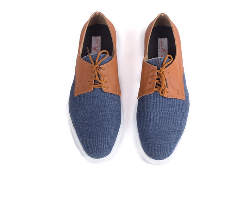 Imagen 3 de 5 de Zapatos Zapatillas Vestir Simón De La Costa Cuero Eco Y Jean