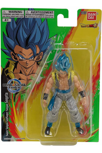 Imagen 2 de 8 de Figura Gogeta Azul Súper Saiyayin 13 Cm Articulada Bandai