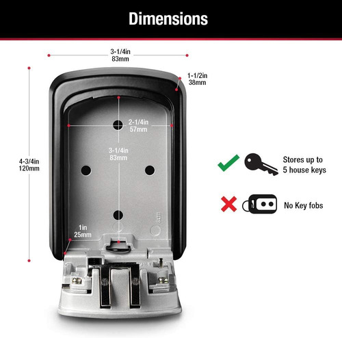 Master Lock Combinación Caja Almacenamiento Llaves Exterior