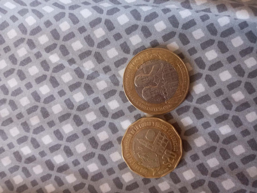 2 Monedas De 20 Pesos 