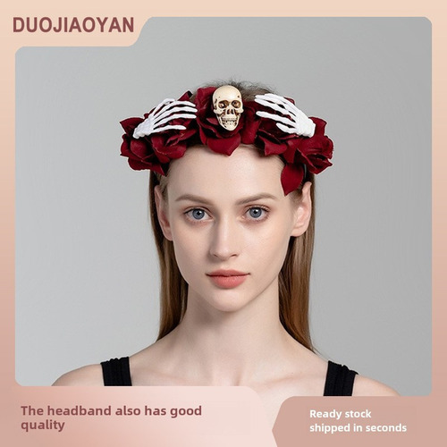 Diadema Gótica Con Forma De Calavera De Halloween Con Forma