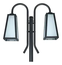 Comprar Farol Exterior Jardin 2l Con Columna 2,5 Mtr  Vidrio Y Metal