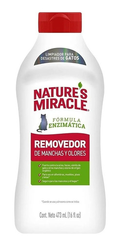 Removedor De Manchas Y Olores Gato Nature´s Miracles 473 Ml