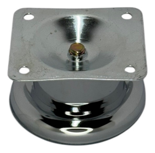 Pata Metálica Para Sillón Modelo Elefante 4 Cm Plateado
