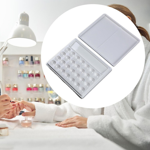 Paleta De Pintura Rectangular De 28 Pocillos Para Mezclar Co