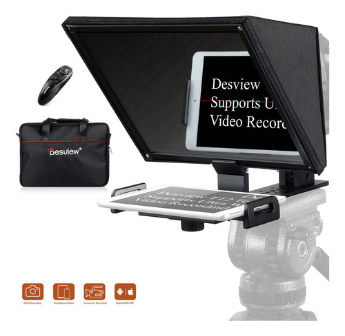 Teleprompter Desview T12 Portátil Para Câmeras, Smartphones 