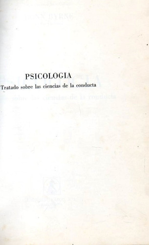 Psicologia Tratado Sobre Las Ciencias De La Conducta  