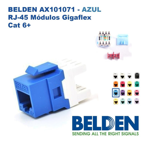 Belden Ax101071 Módulo Rj45 Gigaflex Cat6+ Mdvo Azul