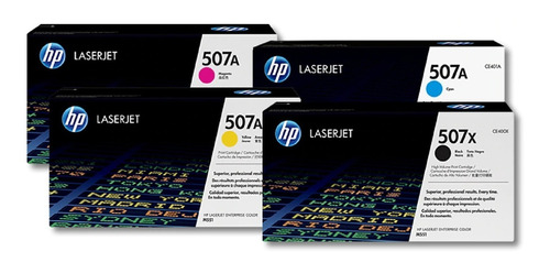 Toner Hp Ce400x Negro + 507a Colores Original Combo 4u