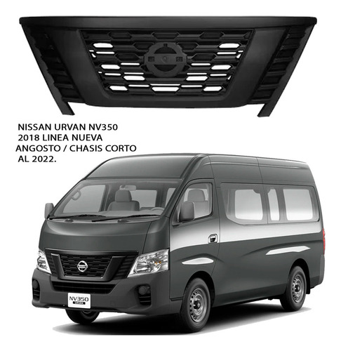Parrilla Nissan Urvan Nv350 2022 Negro 12 Pas Angosta