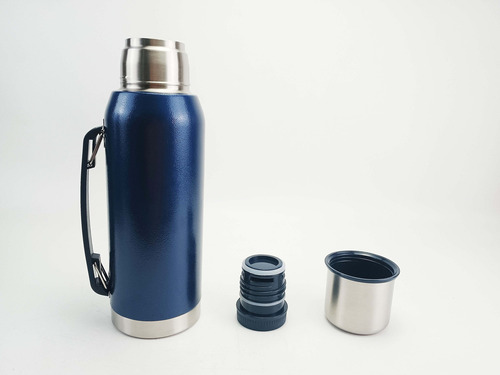 Maluhia Life Acero Inoxidable Termo Acero Inox. 1L con Cebador Pico de acero inoxidable 1L azul oscuro