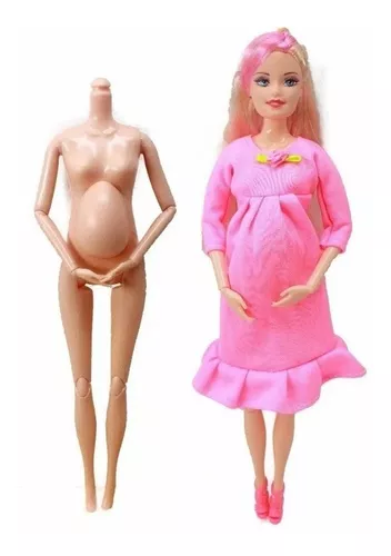 30cm boneca Barbie grávida, bebê grávida, conjunto de presente da