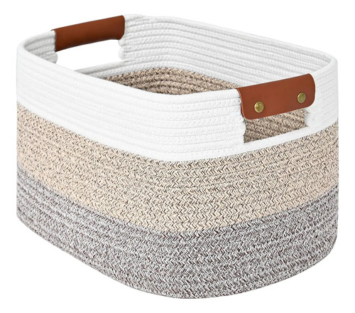 Cestas Tejidas Con Cuerda De Algodón, Cesta Nórdica Simple