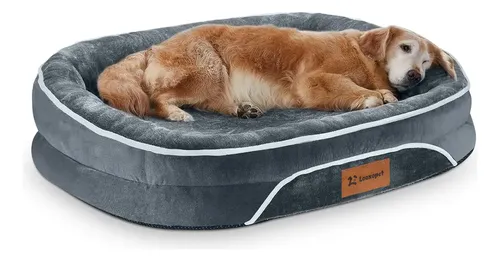 Cama Pet Grande Caminha Cachorros sofá luxo Suporte Cervical Espuma De Ortopédica C/fundo Impermeável 89×71×15