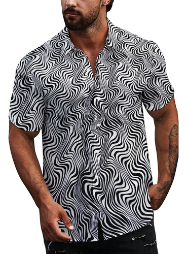 Camisa Manga Corta De Hombre- Fibrana- Verano- Lineas