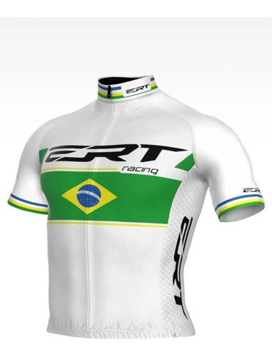 Camisa Ciclismo Elite Ert Racing Campeão Brasileiro Branca