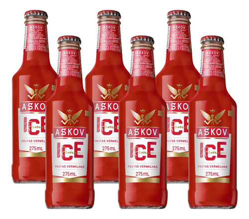 Bebida Askov Ice Frutas Vermelhas Long Neck 6un De 275ml